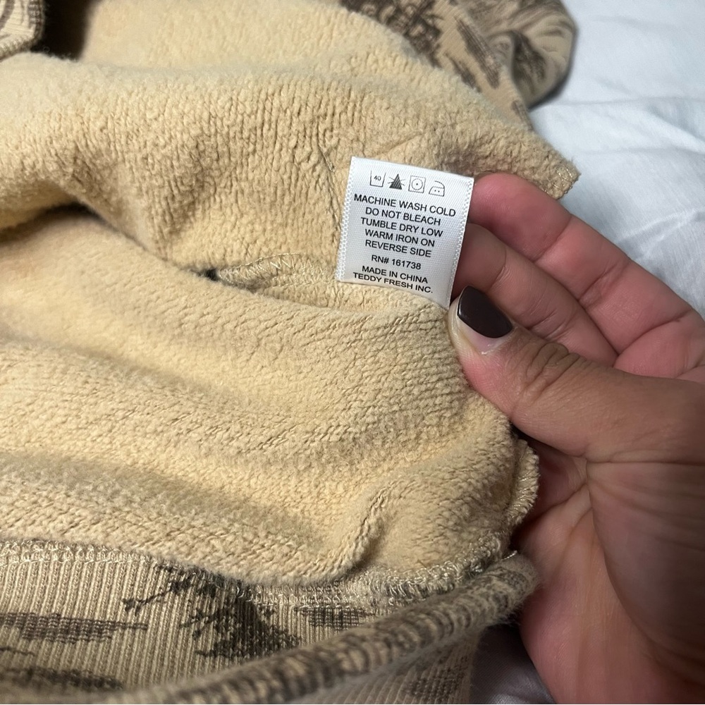 Teddy Fresh Beige Graphic Hoodie - Picture 6 of 7
